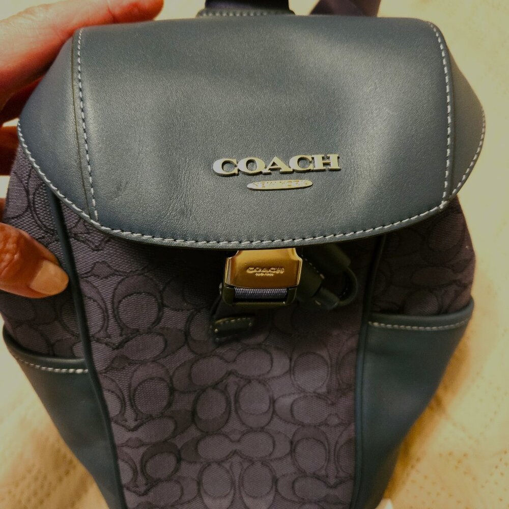 Coach Racer Backpack Signature Jacquard